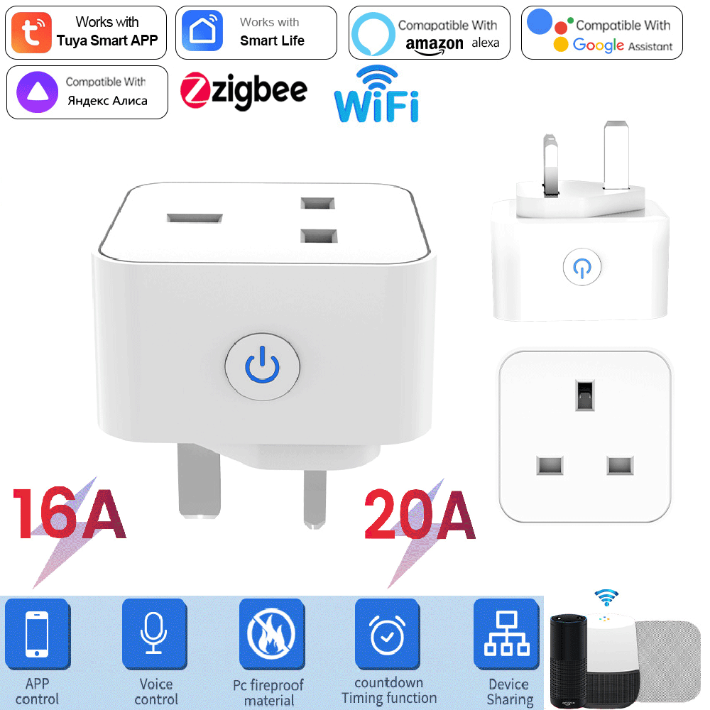 Travel Accessories Uk - Tuya Akıllı Priz 16A/20A WiFi veya