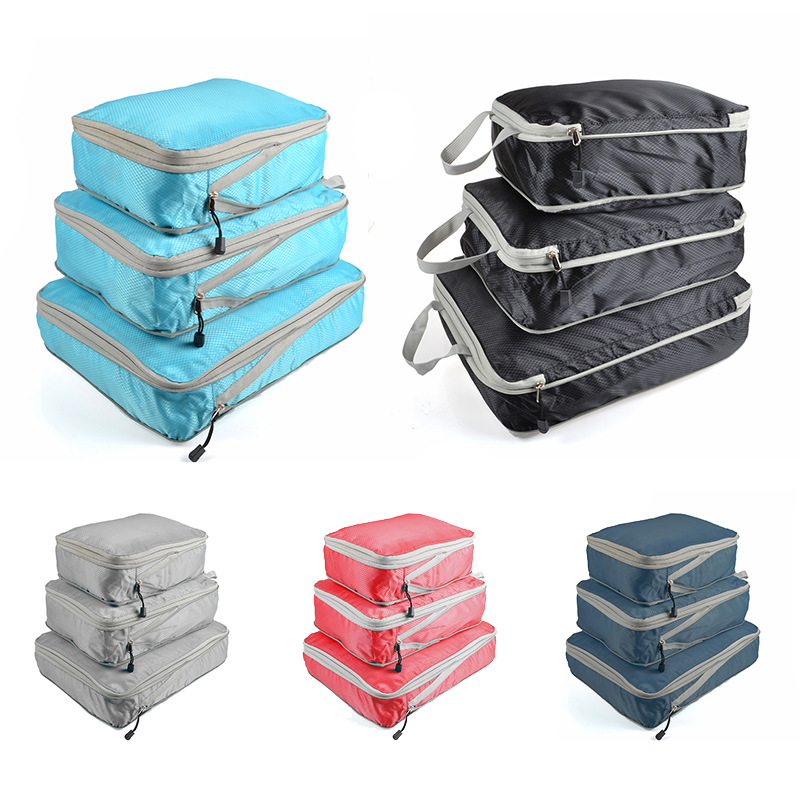 Travel Ziplock Bags - Katlanabilir Sıkıştırılabilir Ambalaj Küpleri, Su Geçirmez