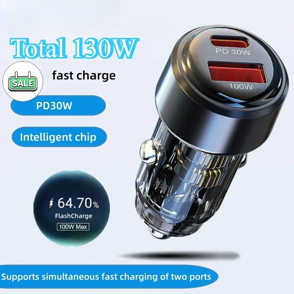 Travel Plug Type C - Toplam 130W USB Araç Şarj Cihazı