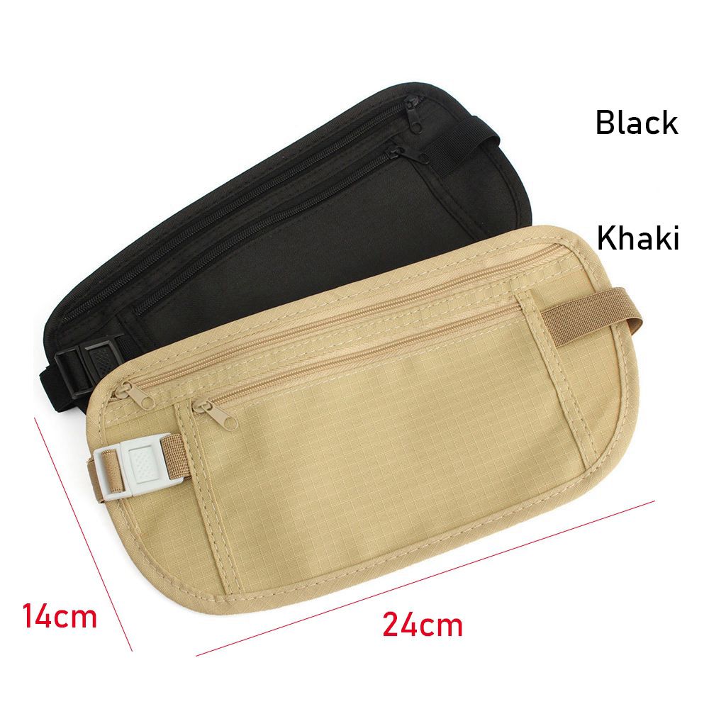Money Belt Hidden - İnce Gizli Bel Çantası Kumaş Seyahat