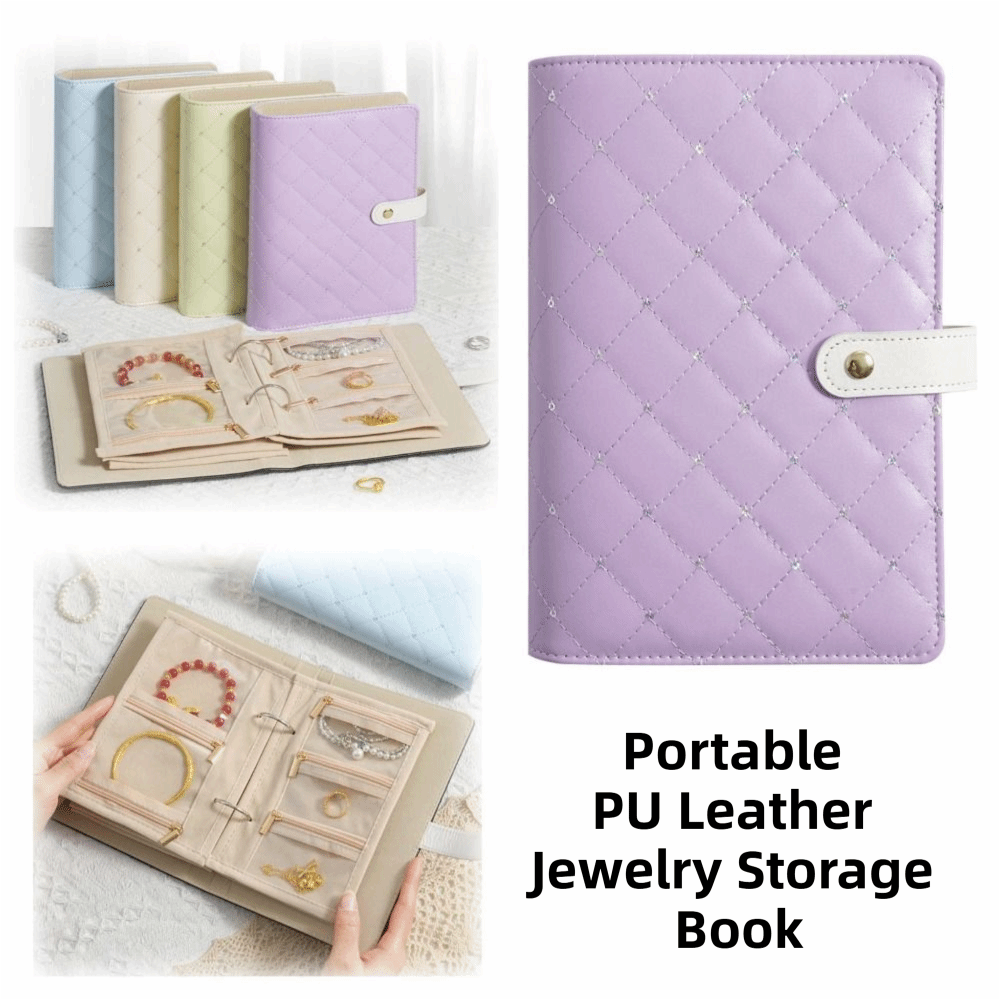 Travel Jewellery & Accessories Organiser - Taşınabilir Takı Saklama Kitabı Fermuarlı Şeffaf