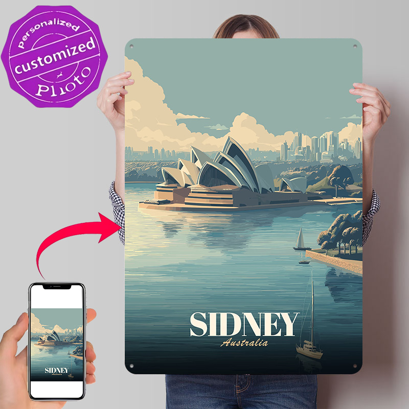 Travel Accessories Sydney - Sydney Opera Binası Seyahat Posteri Retro