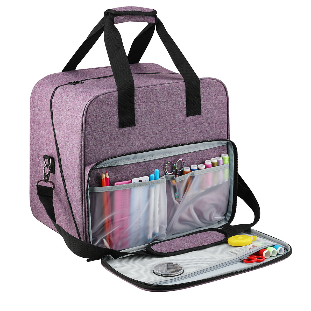 Travel Accessories To Sew - Büyük DİKİŞ MAKİNESİ Çantası Gri Renk