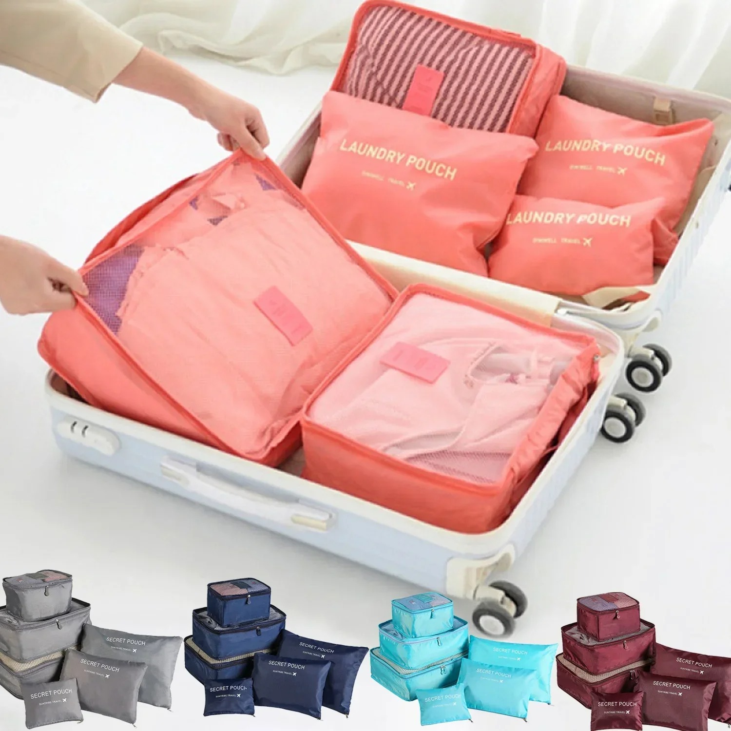 Travel Accessories Kit Bag - 6 adet Set Seyahat Saklama Torbaları
