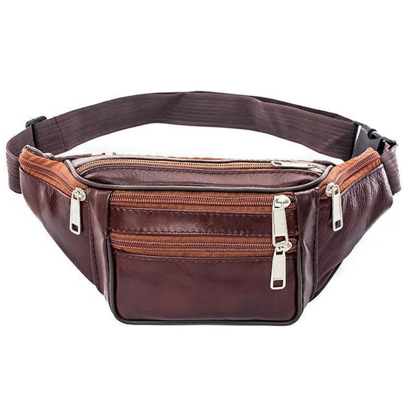 Money Belt Hidden - Deri Erkek Bel Göğüs Çantası İnce
