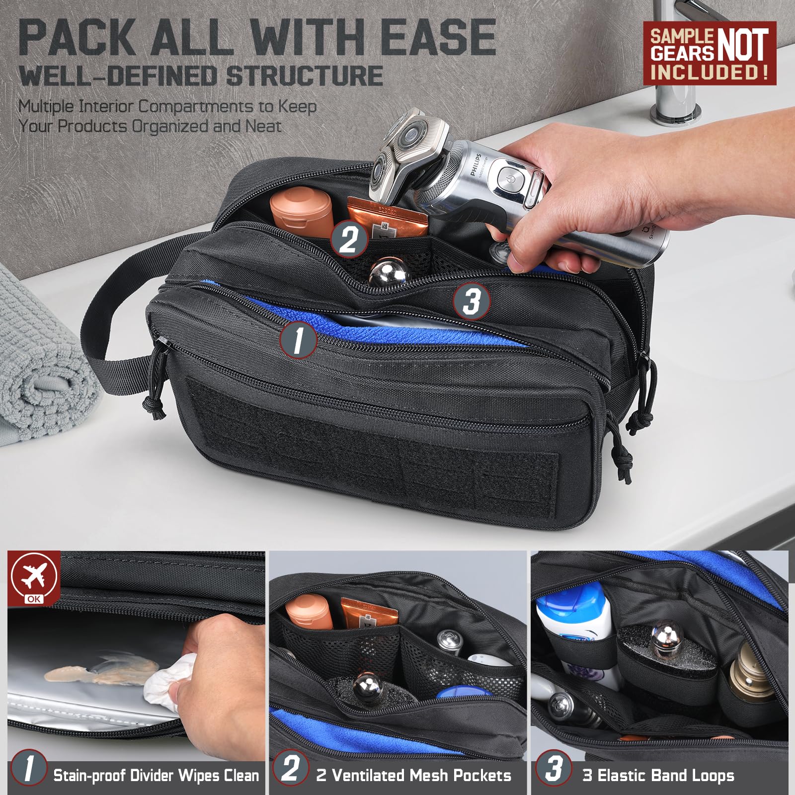 Erkekler için Taktik Tuvalet Ç - Travel Accessories Kit For Men incelemesi ve fiyatı